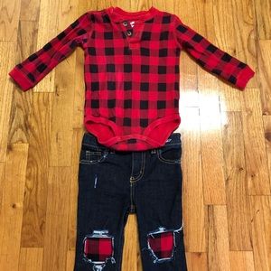 Toddler boys 2 pc outfit size 24m